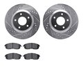 Dynamic Friction Co 7502-67388, Rotors-Drilled and Slotted-Silver with 5000 Advanced Brake Pads, Zinc Coated 7502-67388